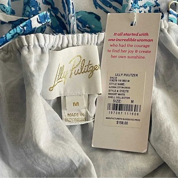 Lilly Pulitzer Alessia Dress Shell Collector Size Medium - Picture 8 of 13